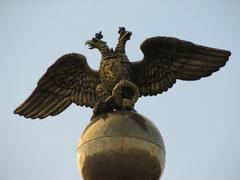 double-headed Russian eagle sculpture in Helsinki