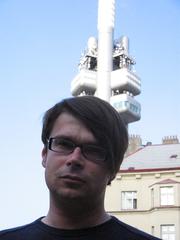 Jaroslav Rudis near the Prague TV Tower