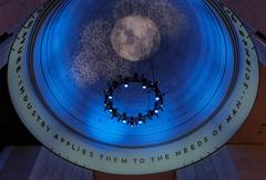 Ceiling of the main rotunda at the Museum of Science and Industry in Chicago