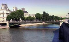 Pont d'Arcole Paris IV bridge over the Seine river