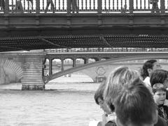 Eiffel Tower and Paris bridges over the Seine River