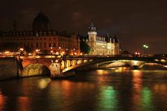 Palais de la Cité and Pont d'Arcole in Paris