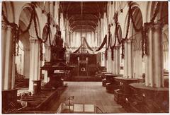 Visit of King William III and Queen Emma to Nieuwe Kerk, April 1879