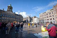 Scenic view of Amsterdam's historic canals and traditional Dutch architecture