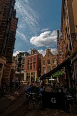 Amsterdam Eggertstraat view along Nieuwe Kerk