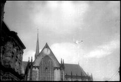 B17 aircraft during the British procession at Dam Square in Amsterdam on May 7, 1945