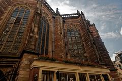 View of Nieuwe Kerk from Eggertstraat in Amsterdam