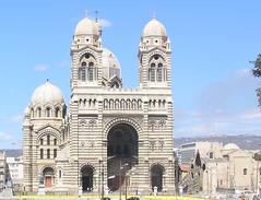 Cathedrale La Major at the entrance of the port of Marseille