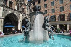 Fish Fountain at Marienplatz in Munich