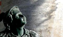 Detail of Fischbrunnen at Marienplatz in Munich