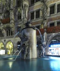 Fountain in front of the New Rathaus in Munich