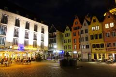 Fischmarkt at night in Cologne, Germany