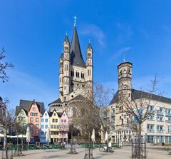 Fischmarkt with Great St. Martin Church in Cologne