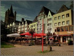 Cologne Rhein Riverfront in Germany, July 2012