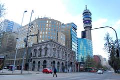 Ex Casa Rivas with Torre Entel in the background