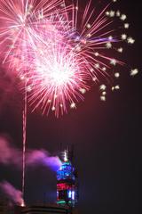 Fireworks on Entel Tower during new year 2010