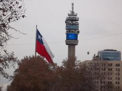 Torre Entel viewed from Avenida Bernardo O'Higgins in Santiago de Chile