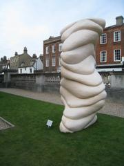 art work in front of the Fitzwilliam Museum