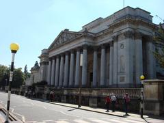 Facade of the Fitzwilliam Museum in Cambridge, UK