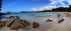 Scenic view of Kata Beach with blue sea and clear sky