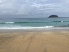 Kata Beach view with Ko Pu island in Phuket, Thailand