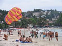 Parasailing at Kata Beach in Phuket, Thailand