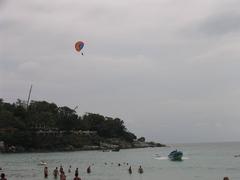 parasail landing at Kata Beach