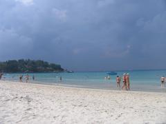 Kata beach under storm clouds