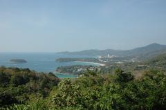 Phuket viewpoint with scenic ocean and lush greenery