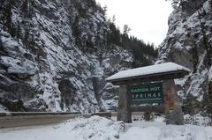 Radium Hot Springs welcome sign