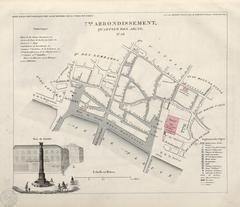 historical map of 7th arrondissement Paris