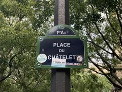 Plaque de la place du Châtelet in Paris