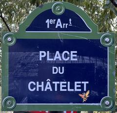 Plaque de la place du Châtelet in Paris