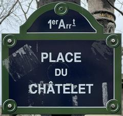 Plaque de la place du Châtelet, Paris