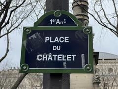 Plaque de la place du Châtelet, Paris