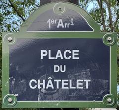 Plaque de la place Châtelet in Paris