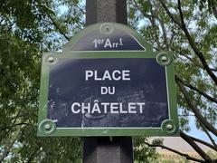 Plaque of Place Châtelet in Paris