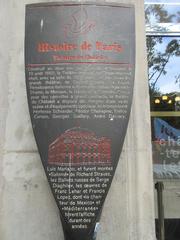 Théâtre du Châtelet Paris history sign