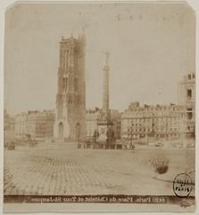 Place du Châtelet and Tour Saint-Jacques in Paris, 19th century