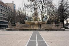 Frankfurt fairytale fountain at Untermainanlage park