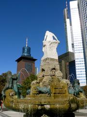 Fairy Tale Fountain near theater in Gallusanlage, Frankfurt, Hesse, Germany