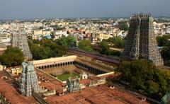 Aerial view of Madurai Meenakshi Amman Temple