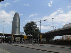 Agbar Tower in Barcelona at night