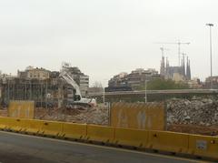 Deconstruction of elevated roundabout at Plaça de les Glòries