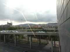 Dhub Building with the central ring and Sagrada Familia in the background