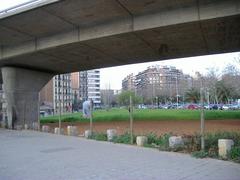 Elevated ring road at Plaça de Les Glòries Catalanes