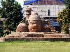 Brick sculpture at Patna Museum in Bihar