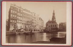 Het Singel with Munttoren before the demolition of the Muntgebouw in 1884