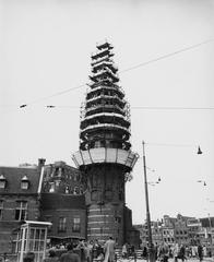 Munttoren under construction, Amsterdam, September 11, 1950