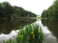 View of the Kynžvart Castle over the Castle Pond from the park